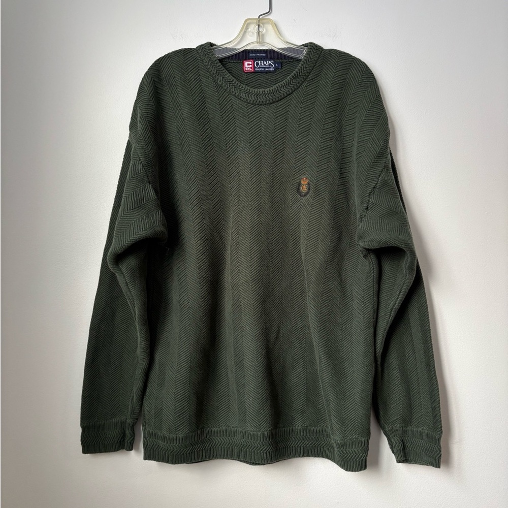 Vintage Chaps RL forest green knit
